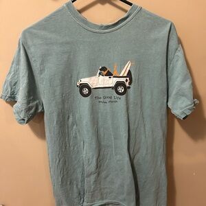 Comfort Colors Teal T-Shirt with Vehicle Graphic